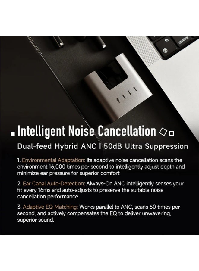 فيل سماعات FIIL CC3 لاسلكية بتقنية Bluetooth 6.0، إلغاء ضوضاء ذكي، مقاومة ماء IPX5، بطارية 36 ساعة - Image 5